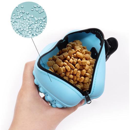 Silicone Dog Treat Pouch-Small Training Bag-Portable Dog Treat Bag