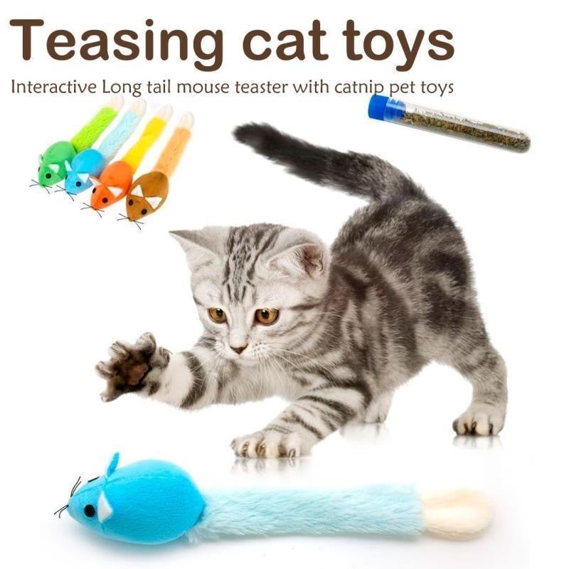 Long Tail Mouse Cat Toys Funny Toy Mouse Training Funny Playing Toys