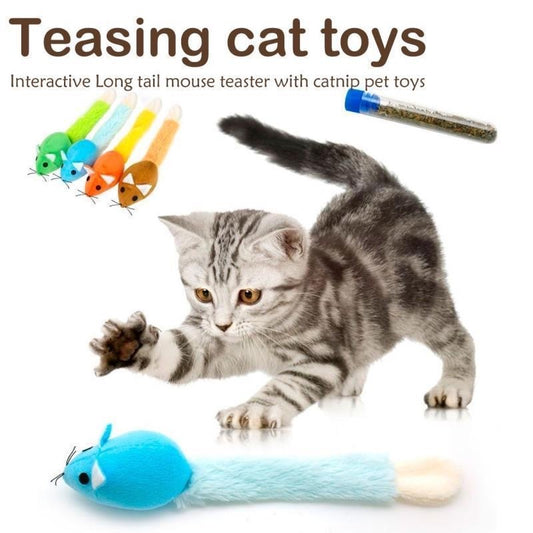 Long Tail Mouse Cat Toys Funny Toy Mouse Training Funny Playing Toys